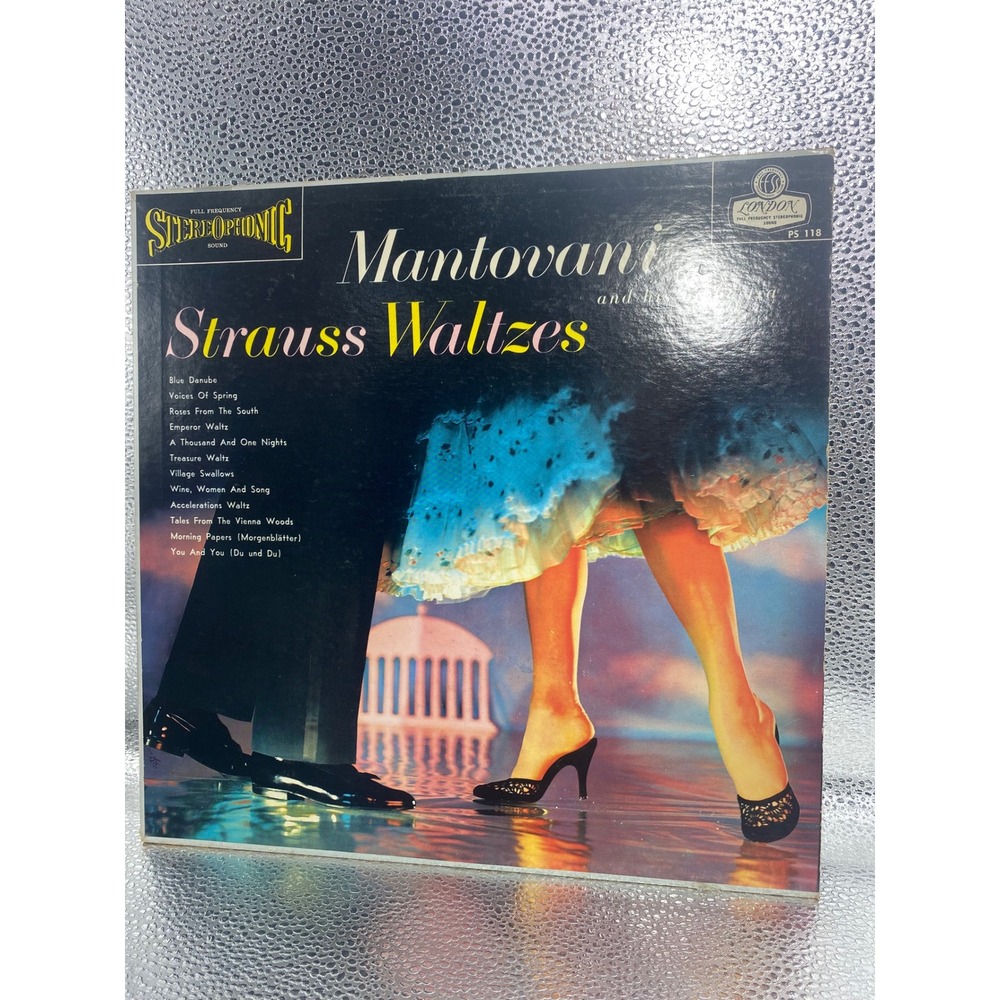 Mantovani and His Orchestra Strauss Waltzes Vinyl LP London Records PS118 Stereo